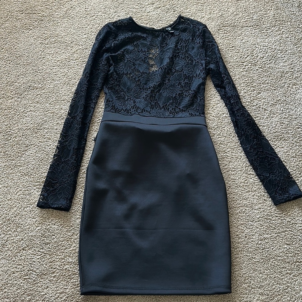 Windsor Black Long Sleeve Dress